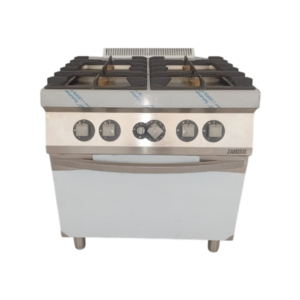 Fourneau 4 Feux Gaz 800mm + Four Gaz ZANUSSI PROFESSIONAL 372002