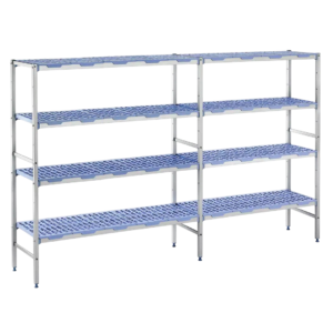 RAYONNAGE A CLAYETTES AMOVIBLES 4 NIVEAUX DIM 1932x560x1700